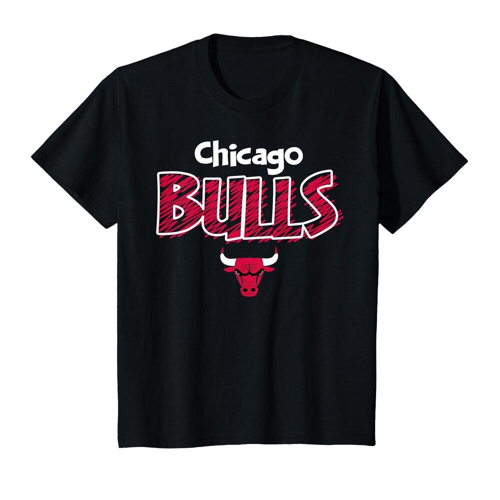 Kids Nba Chicago Bulls Team Scribble Youth TShirt